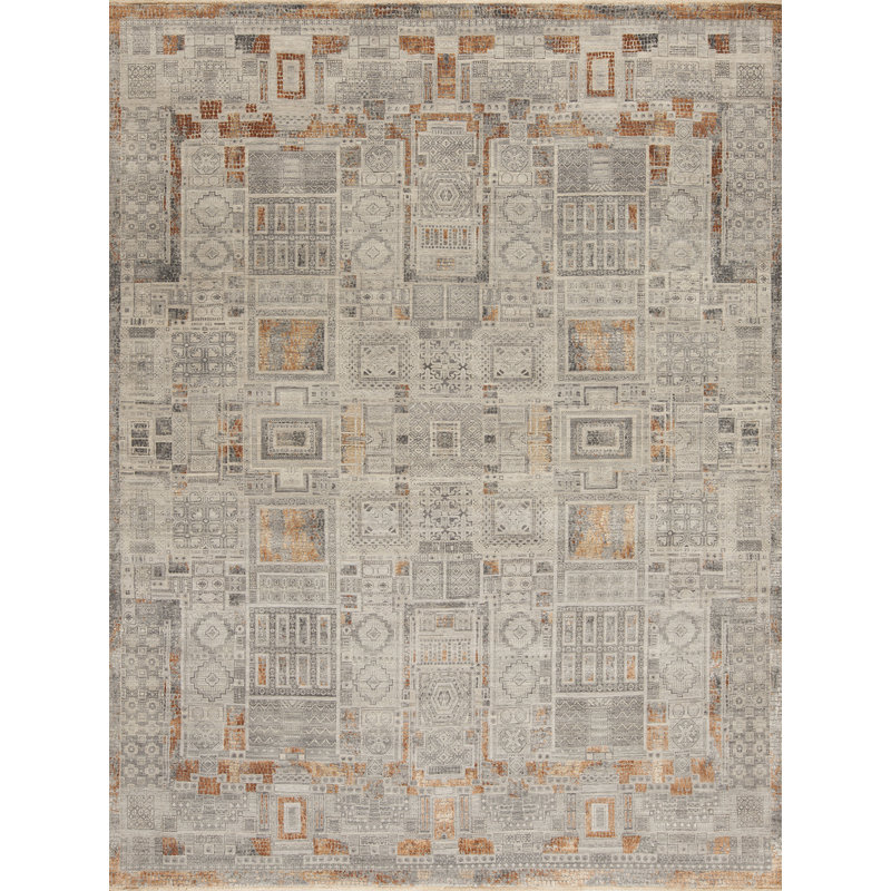 Manhattan Hand Knotted Geometric Area Rug, Rectangle 10' x 14'