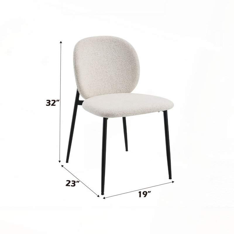 Boucle Upholstered Dining Chair