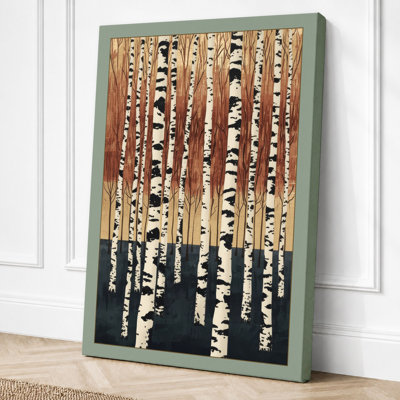 Birch Forest Scandinavian - Wrapped Canvas