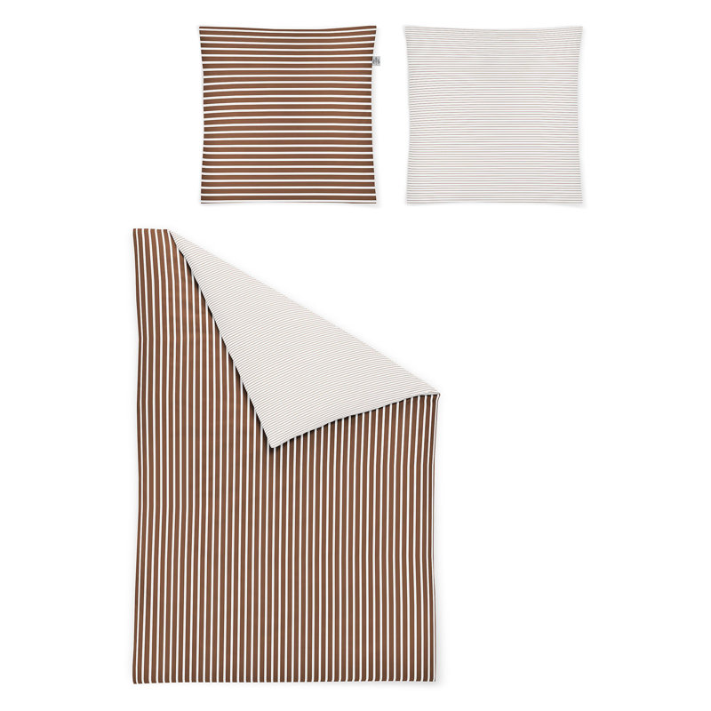 Nora 8255 Mako Satin Duvet Cover Set, Rust, 155 x 220cm - 1 Pillowcase ( 80 x 80cm)