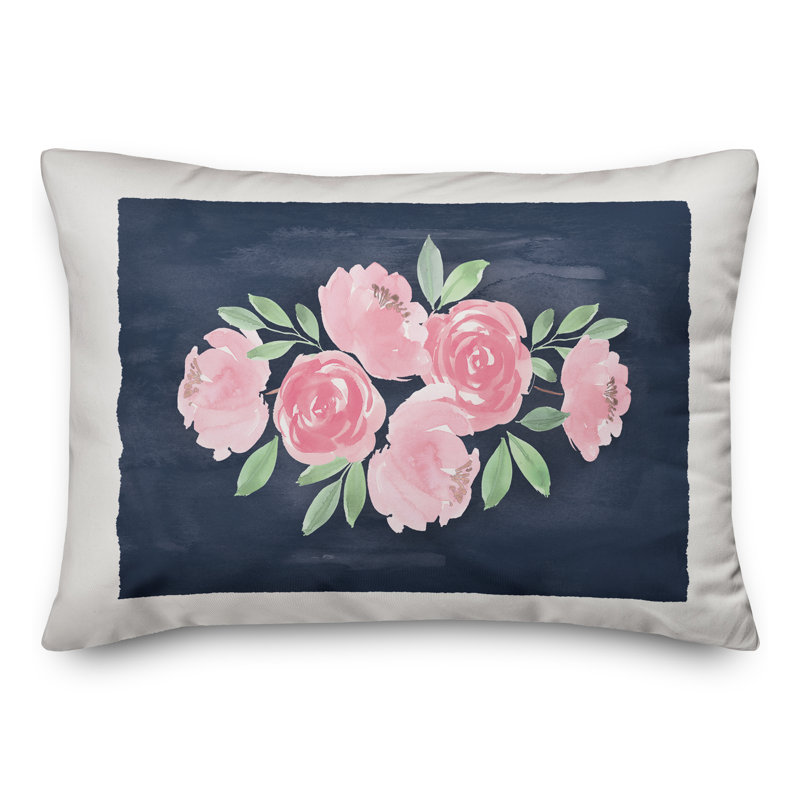 Coussin intérieur / extérieur Sweet Florals On, H 14 po x l 20 po, Rectangle