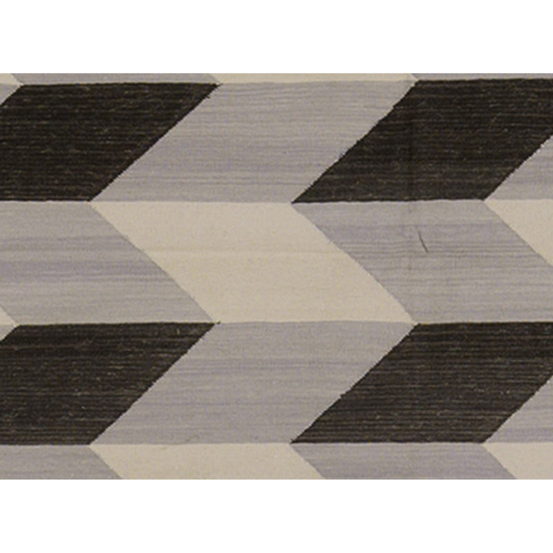 Tapis rectangulaire en laine à tissage plat, Rectangle 6 pi 3 po x 9 pi 1 po
