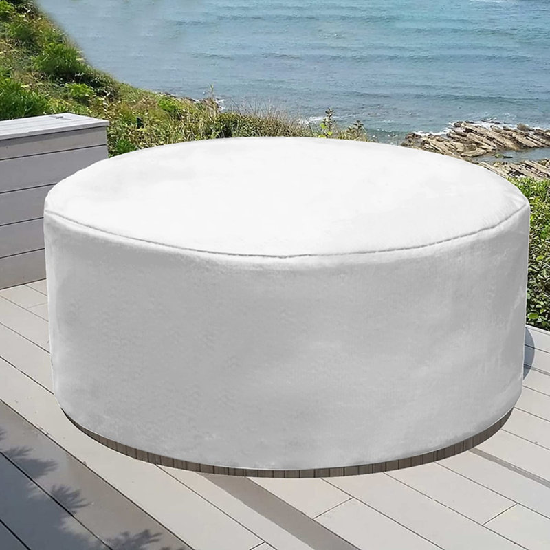 Wothsi Silver 6FT Round Pool Cover – Waterproof Oxford Fabric with Drawstring, Fits 6-Foot Pools, Heavy-Duty Protection