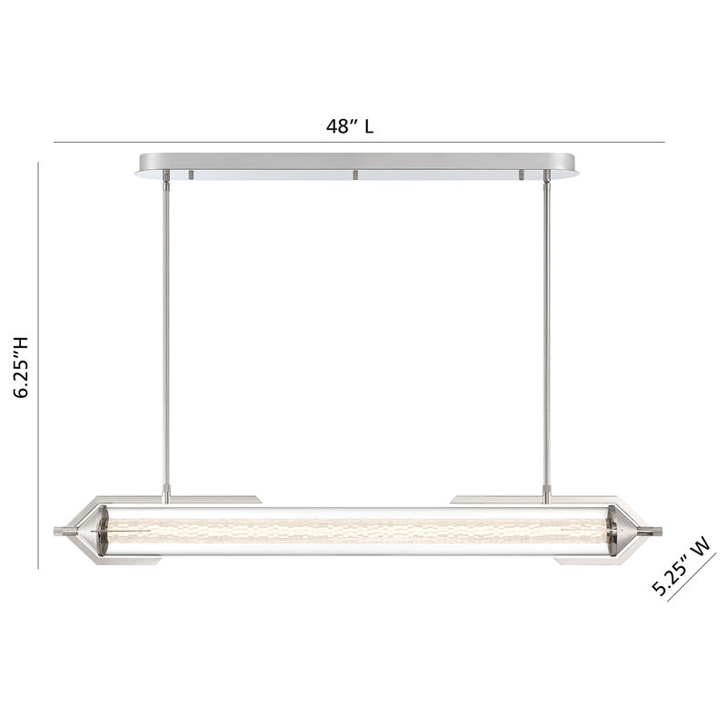 Espada 1 Light Chandelier, Polished Nickel