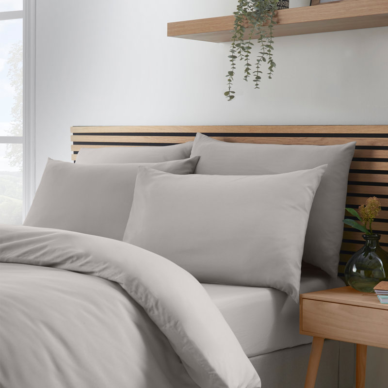 So Soft Easy Iron Duvet Cover Set, Double  , Grey