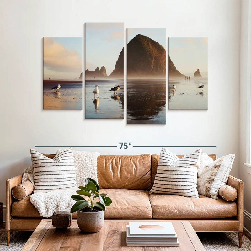Gillard Haystack Rock Seagulls, 42" H x 68" W