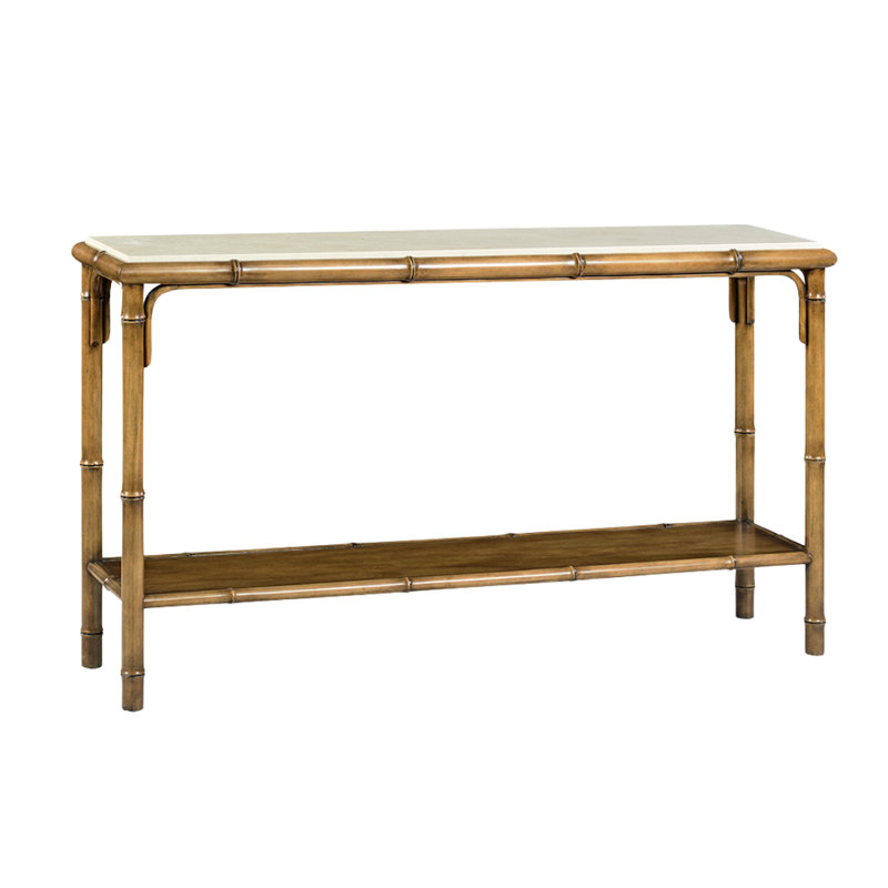 Bamboo 54'' W Marble Console Table
