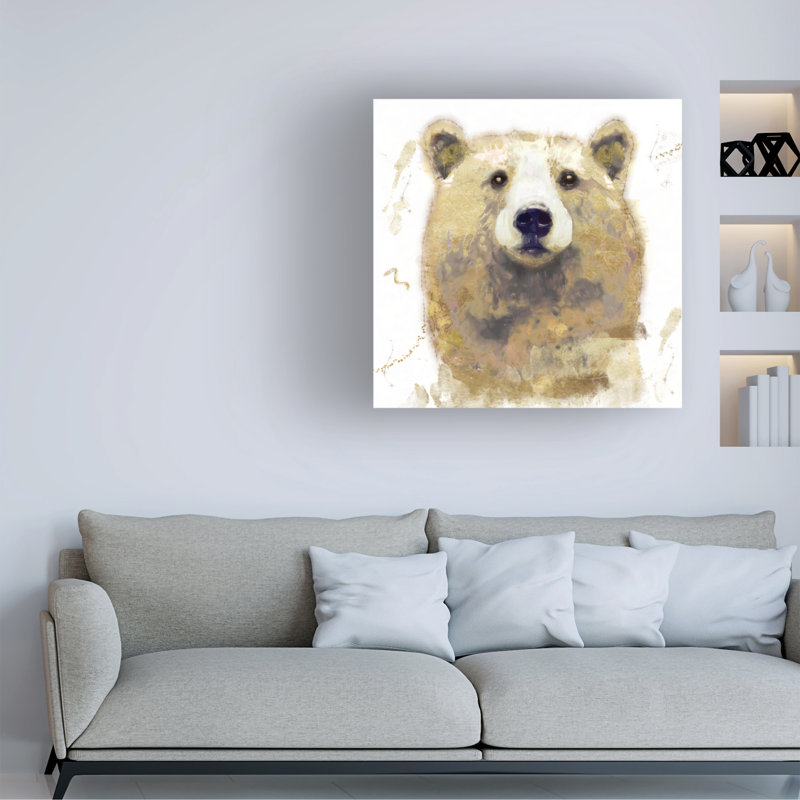 Art sur toile «Bachelor Sasha Golden Forest Bear», H 14 po x l 14 po