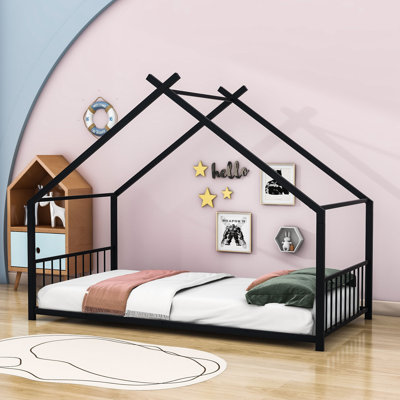 Scheinman Twin Metal House-Shaped Platform Bed