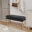 Upholstered Entryway Bench, Storage Shoe Bench With Shelf And Metal Legs-1737689491