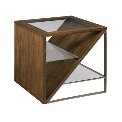 Schwager Glass Top End Table