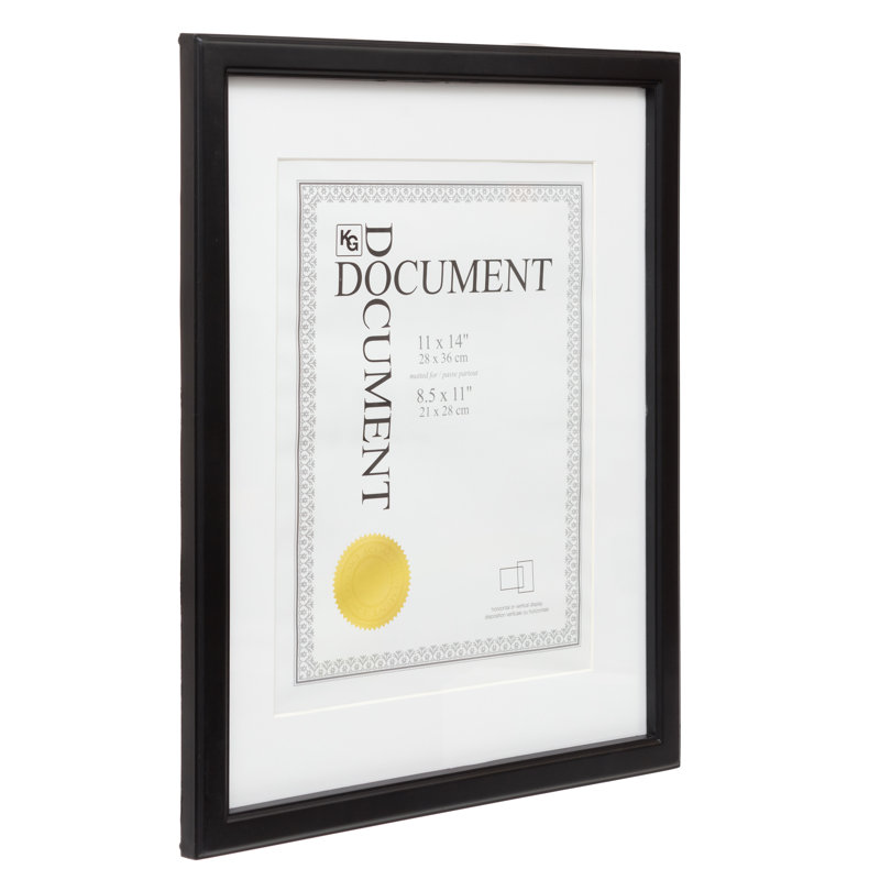 Pontmain Black Matte Picture Frame with Mat