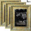 Cadre photo sophistiqué 3 pièces en or antique pour photos de 5 po x 7 po et affichage de photos de tous les jours-470575713-470575714-470575715