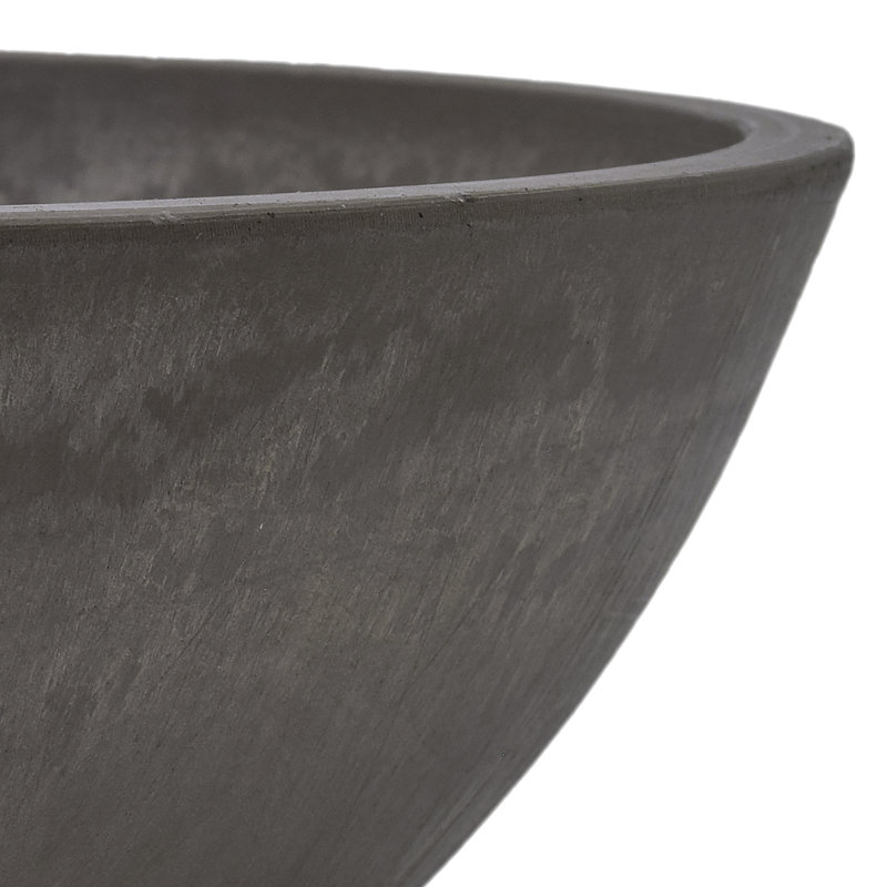 Haven Pot Planter, Dark Charcoal, 4.5" H x 12" W x 12" D
