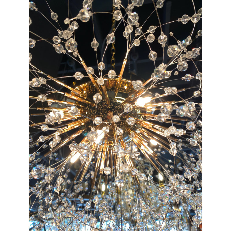 Lustre Spoutnik Starburst , Doré