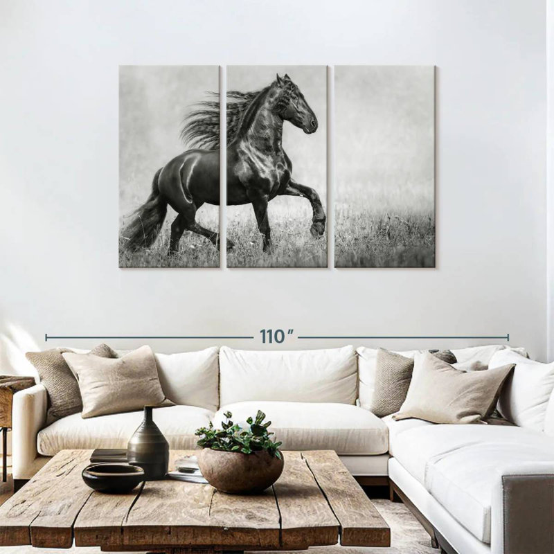 Brampt Black Friesian, 48" H x 74" W