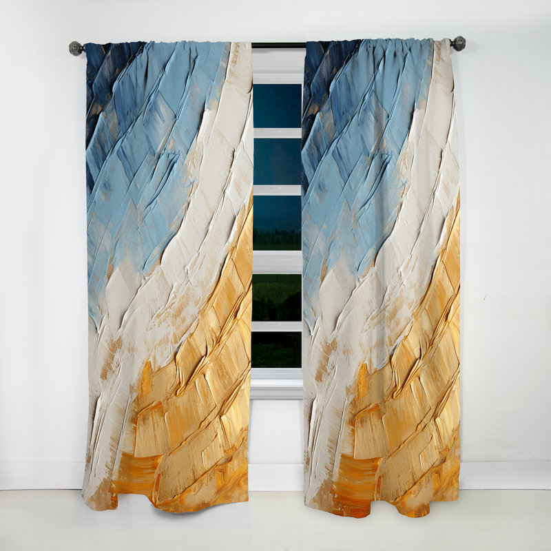 Cena - Rainbow Curtain - Blackout No Pattern Curtain - 1 Panels, 52" W x 63" L