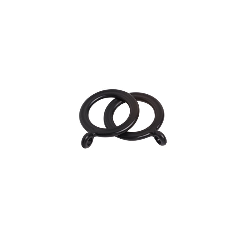 Jetta 6.86cm Curtain Rings, Black, 27mm Internal Diameter