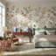 Papier peint floral grues, décoration murale orientale-1359571232-1359571238