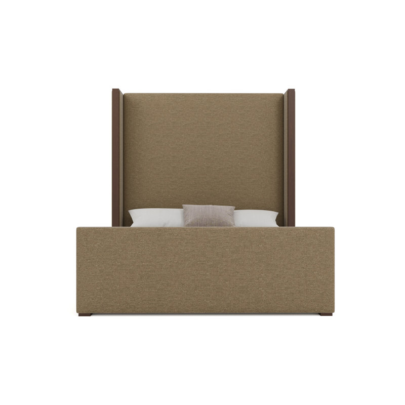 Lit haut de pied de lit Irenne Luxe, Grand lit, Lin vison