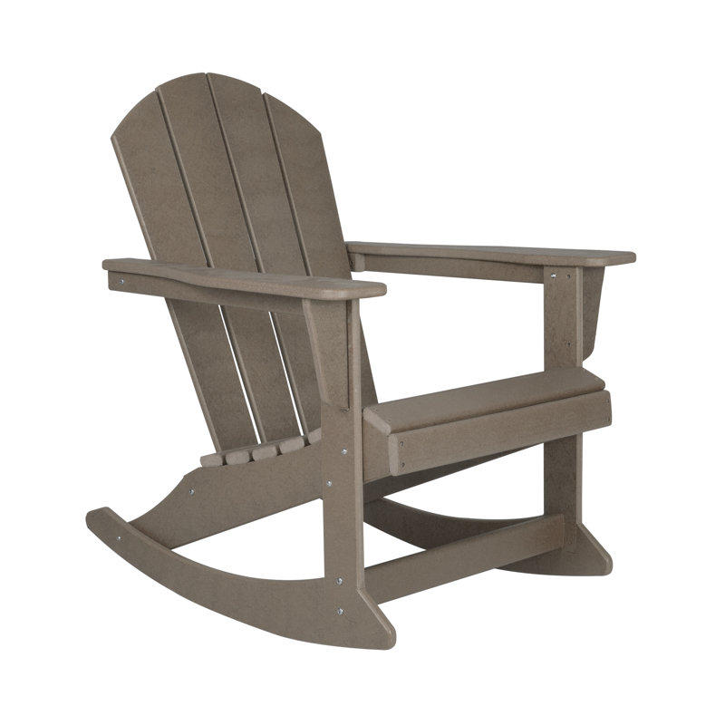 Chaise Adirondack à bascule en plastique / résine Laguna (ensemble de 4), Bois patiné