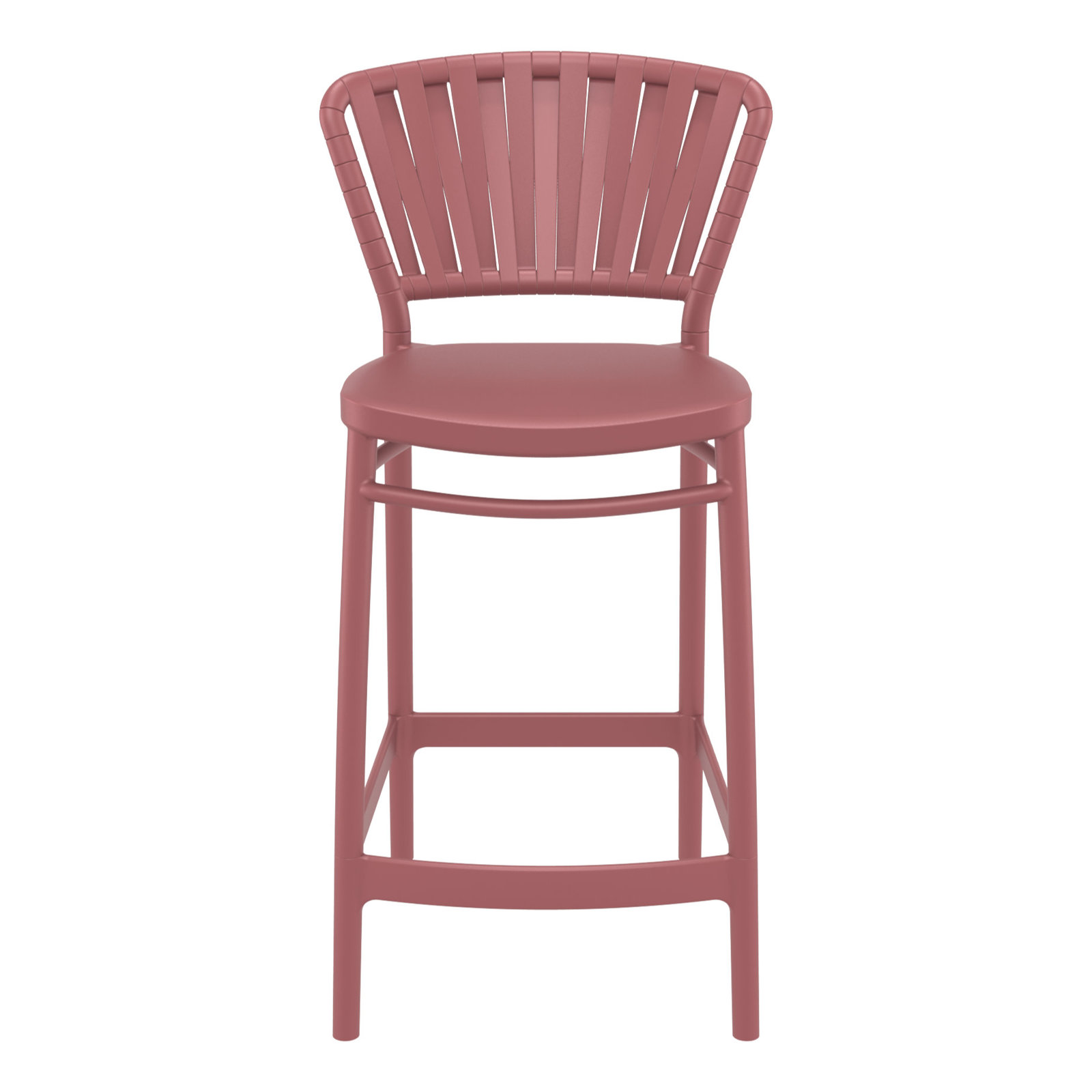 Newport Outdoor Barstool, Marsala, 25.6"