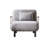  "31.5" convertible chair bed with adjustable backrest, tri-fold sofa bed with steel frame, light grey"