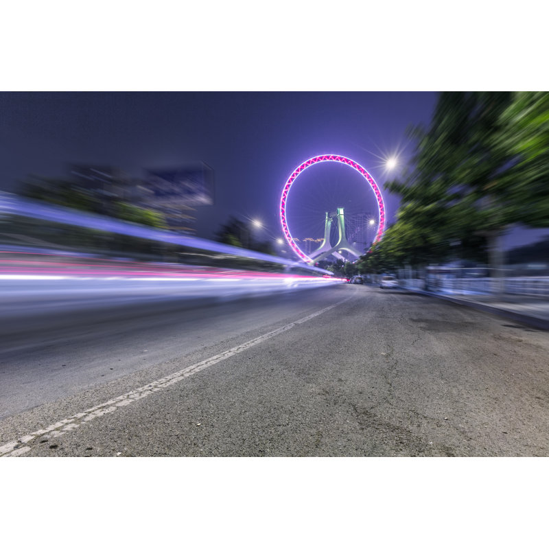 Gramercy Traffic Night - Wrapped Canvas Print, 30cm H x 46cm W x 3.8cm D