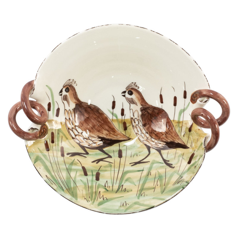 VIETRI Wildlife Terra Bianca Serving Bowl
