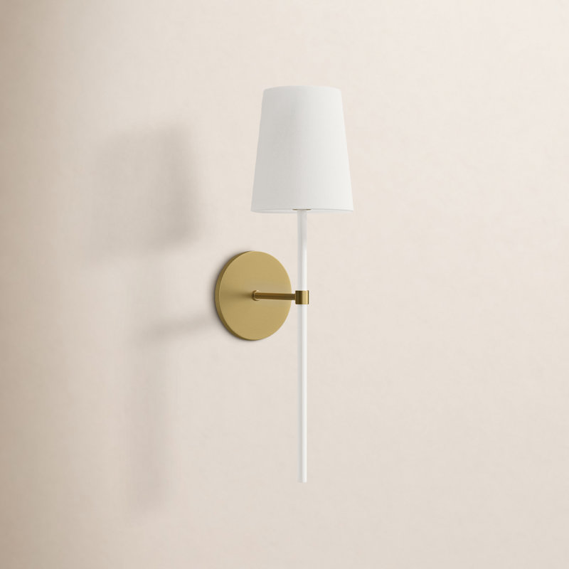Armed Sconce, Burnished Brass