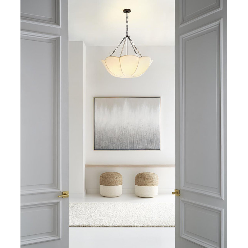 Stassi 4-Light Chandelier, 26.875" H x 32" W x 32" D, Aged Iron, 4 Lights