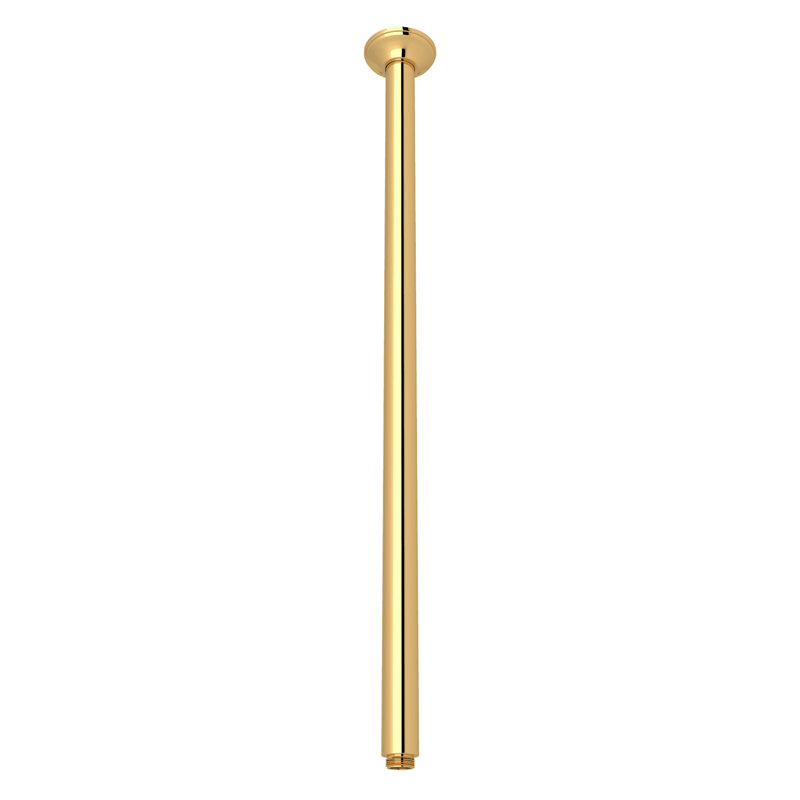 Rohl 24 7/16" Ceiling Shower Arm, Italian Brass