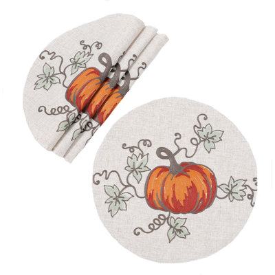 Truluck Embroidered Round Placemat