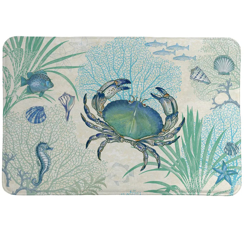 Tapis pour salle de bain Crab, L 21 po x L 34 po