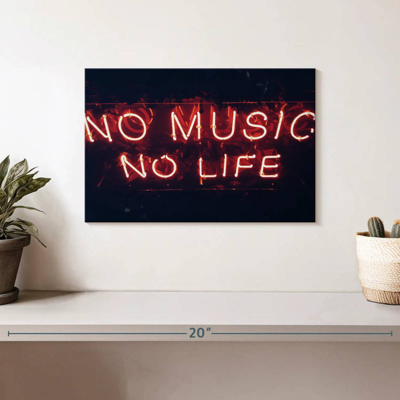 Tergel No Music No Life, H 8 po x l 12 po