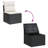 Vidaxl Garden Sofa Set Black Poly Rattan Large