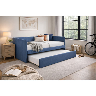 Nestlecove Upholstered Daybed With Pullout Trundle by Homelegance