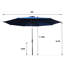 Parasol 9 pi avec lumières DEL-2122559490