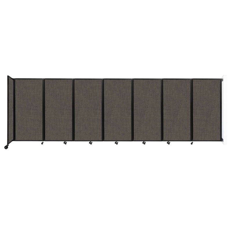 11 - Cloison pliante à panneaux, 7, H 72 po x l 234 po x P 12 po, Moka