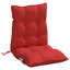 Ensemble de 2 coussins de chaise à dossier bas vidaXL en tissu rouge Oxford (100% polyester)-2026938409-2066229886