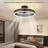20 inch Low Profile Matte Black Dimmable LED Ceiling Fan Light with Remote Control for Dinning Room and Bedroom-698195226
