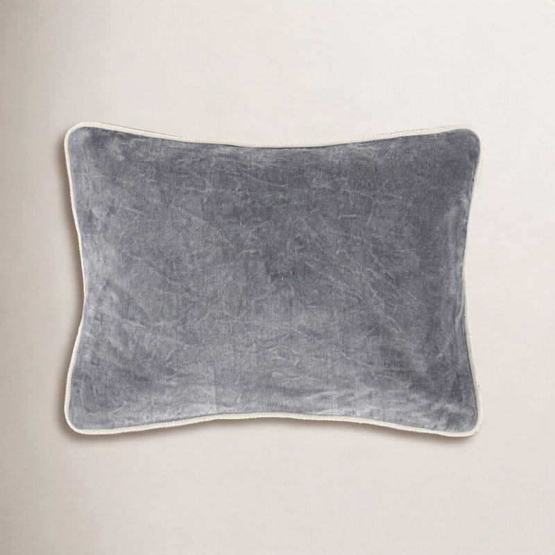 Goodall Reversible Throw Pillow, Rectangle 14"H x 20"W, Dark Gray