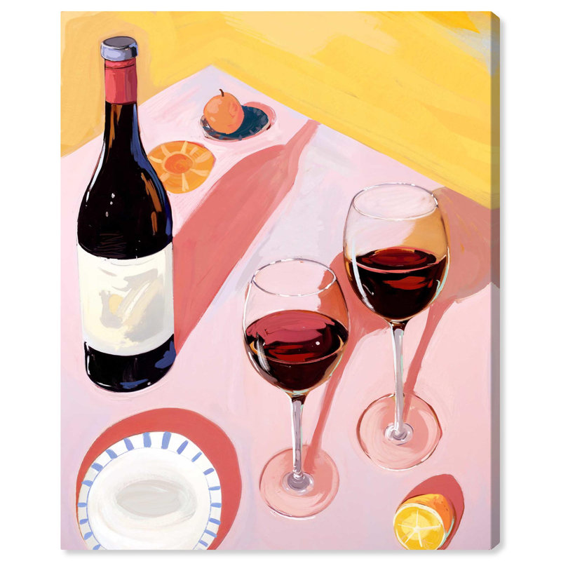 Table Summer Wine par Art Remedy, H 45 po x l 36 po, Toile tendue, Toile tendue