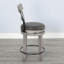 Ensemble de 2 tabourets de comptoir pivotants Zeka, similicuir, acajou gris