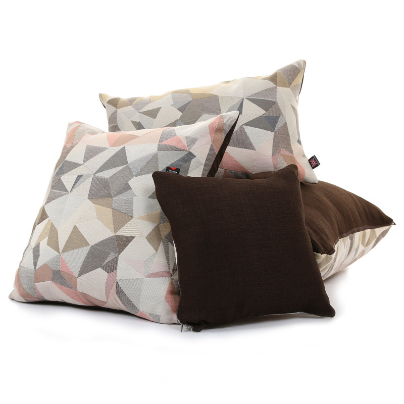 Amaryllis Geometric Square Throw Cushion, Small