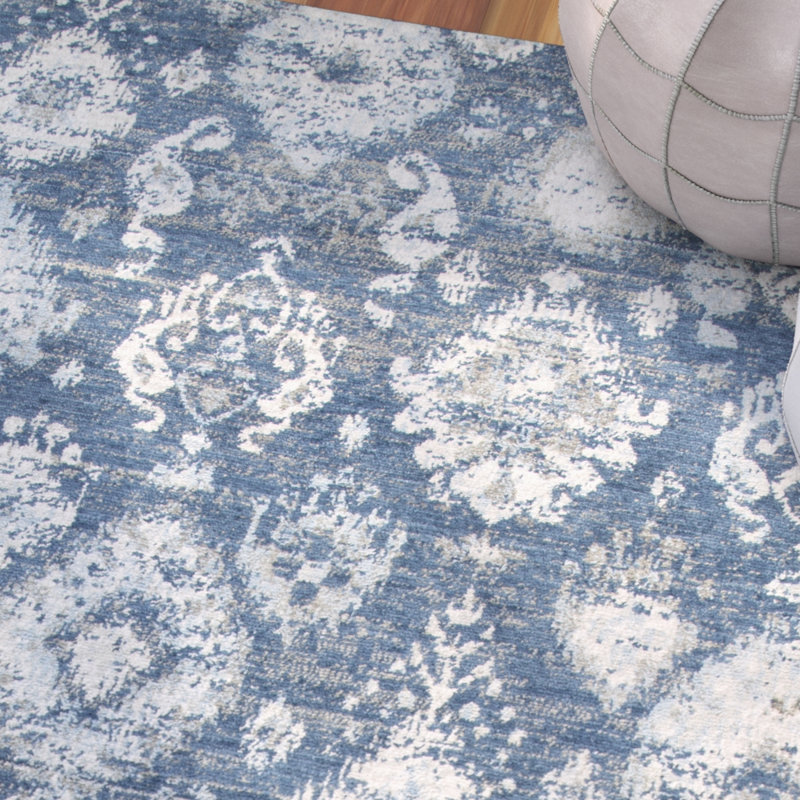 Tapis de la zone bleue en laine Esmeyer, Tapis de couloir beige