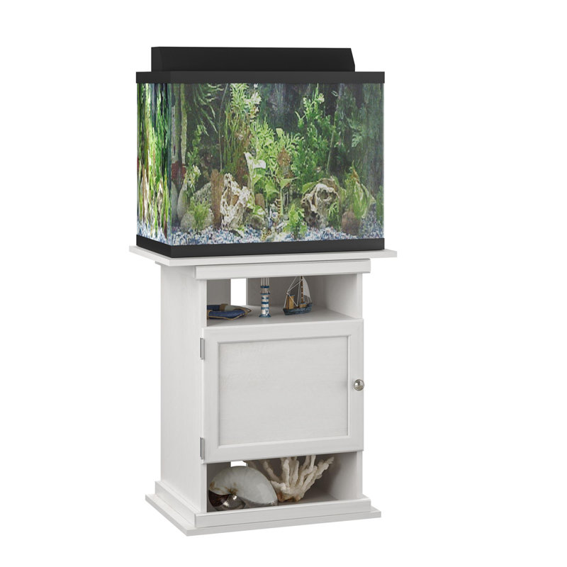 Support d'aquarium rectangulaire Agamemnon, Chêne peint ivoire