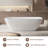 Fslefay 67'' Freestanding Bathtub Solid Surface Deep Soaking Tubs-125361583