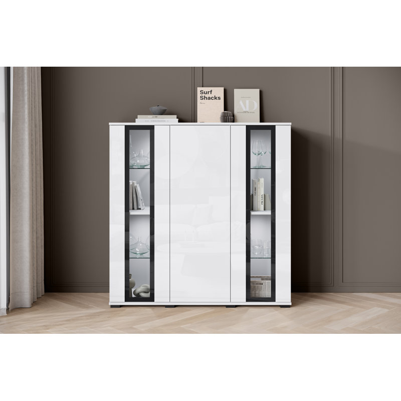 Myton Laminate Rectangle Accent Cabinet, White