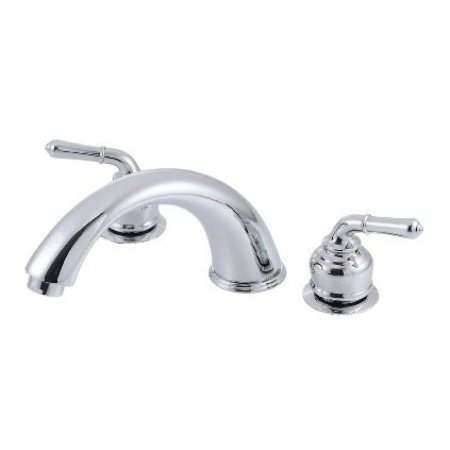 Magellan Double Handle Deck Mounted Roman Tub Faucet, Polished Chrome